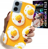 ETUI DO MOTOROLA G34 5G - SŁODKIE UŚMIECHNIĘTE JAJKA CASE + FOLIA