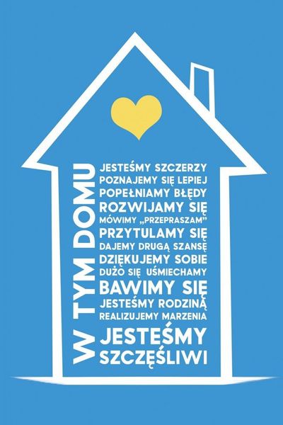 W tym domu – niebieski – magnes zdjęcie 1