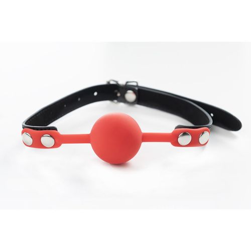 red silicone ball gag with adjustable straps na Arena.pl