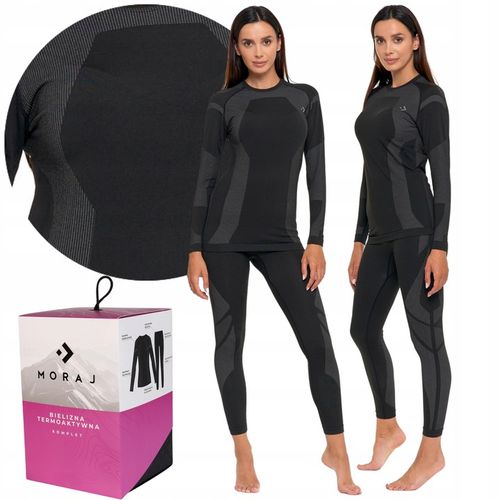 Bielizna Termoaktywna Damska Komplet Odzież Ciepły na Zimę Thermo MORAJ S na Arena.pl