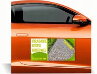Magnes na auto reklama magnetyczna 60x30 cm UKŁADANIE KOSTKI BRUKOWEJ