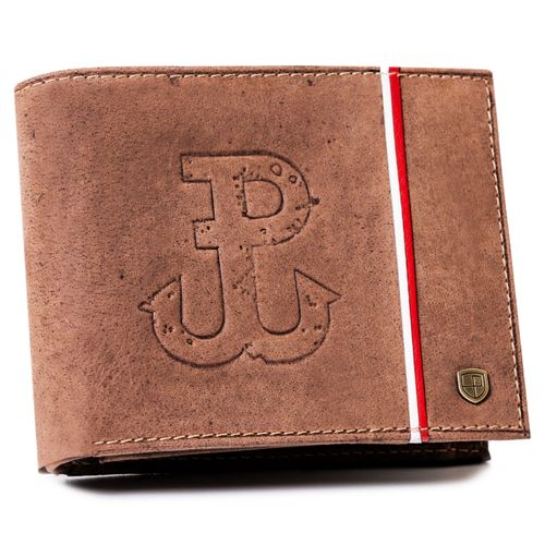 skórzany portfel męski z patriotycznym wzorem — peterson na Arena.pl