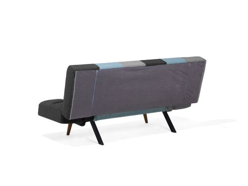 SOFA TAPICEROWANA PATCHWORK NIEBIESKA DO SALONU EKSKLUZYWNA na Arena.pl