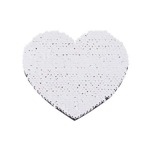 Dwukolorowe cekiny do sublimacji i aplikacji na tekstyliach - złote serce 12 x 10,5 cm na Arena.pl