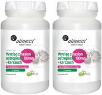 ALINESS Wyciąg z nasion ostropestu 190 mg + karczoch WĄTROBA 2x100 kapsułek
