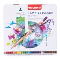 2 x Kredki akwarelowe z pędzelkiem Bruynzeel Expresion zestaw 24szt artysty
