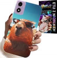 ETUI DO MOTOROLA MOTO E14 - SŁODKA KAPIBARA, CAPIBARA CASE + SZKŁO