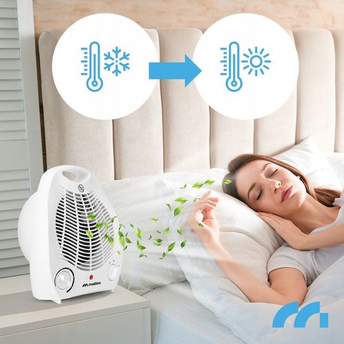 FARELKA TERMOWENTYLATOR GRZEJNIK ELEKTRYCZNY TERMOSTAT 2000W MAŁY na Arena.pl