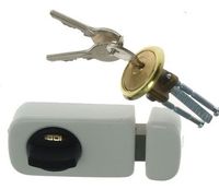 zamek nawierzchniowy 3 klucze tb61 60mm biały - mp zn trb bi