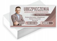Wizytówki firmowe PROJEKT GRATIS 1000 sztuk UBEZPIECZENIA FIRMOWE MAJĄTKOWE