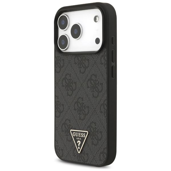 Etui Guess 4G Strap Triangle Logo MagSafe do iPhone 17 Pro czarny zdjęcie 3