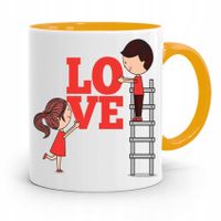 Kubek Żółty Dzień Dziecka Córki Syna Love Prezent Z Nadrukiem Ze Zdjęciem