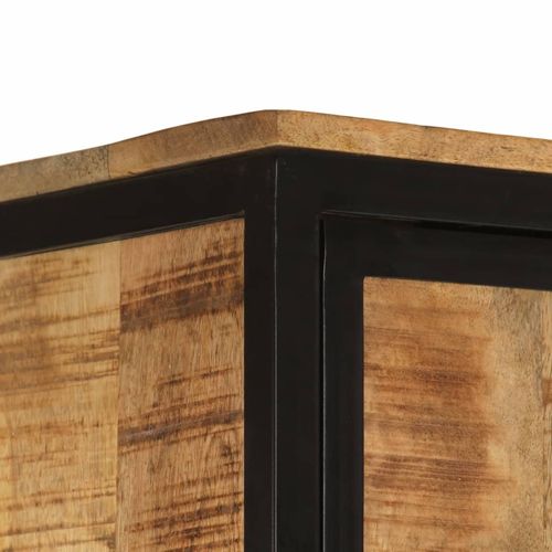 Szafka łazienkowa, 40x27x180 cm, żelazo i lite drewno mango na Arena.pl