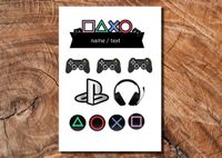 Wydruk cukrowy na tort A4 Playstation gamer napis DIY