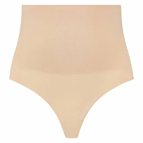 bye bra string bezszwowy wysoki stan beżowy l modelujący zdjęcie 2