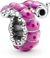 CHARMS PANDORA Z UROCZĄ ZAWINIĘTĄ GĄSIENICĄ 790762C01 RÓŻOWY