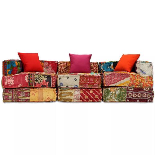 Patchworkowa Sofa Modułowa, 3-Osobowa na Arena.pl