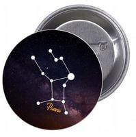 Przypinki buttony ZNAKI ZOODIAKU PANNA konstelacja