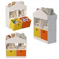 Regał domek na zabawki organizer przegrody szafka książki biały loft 64 cm
