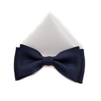 KOMUNIJNA GRANATOWA MUCHA Z BIAŁĄ POSZETKĄ