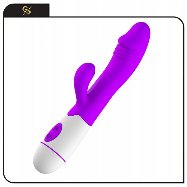 WIBRATOR DAMSKI DO ŁECHTACZKI DLA PAR KRÓLICZEK 30PROGRAMÓW + Żelowe zdjęcie 2