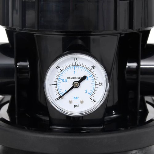 Piaskowy filtr basenowy z zaworem 6-drożnym, czarny na Arena.pl