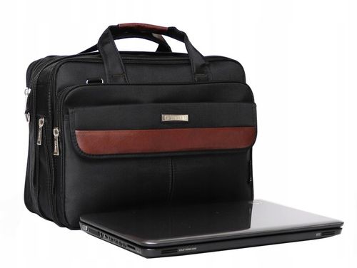 DUŻA TORBA MĘSKA DWUKOMOROWA DO PRACY NA RAMIĘ A4 na Arena.pl