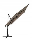 DUŻY SOLIDNY ROZKŁADANY REGULOWANY PARASOL OGRODOWY 2,5x2,5M SEATTLE BEŻOWY