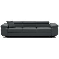 Rozkładana kanapa, Bellezza, 280x100x87 cm, ciemny szary | TYLETEGOTU