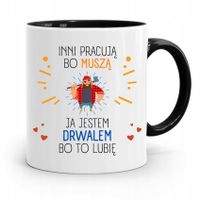 Dla Drwala Rębacza Kubek Czarny Prezent Urodziny Z Nadrukiem Ze Zdjęciem