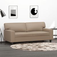 2-osobowa sofa, kolor cappuccino, 140 cm, sztuczna skóra