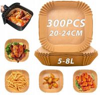 300x PAPIER DO PIECZNENIA WKŁADY AIRFRYER DO FRYTKOWNICY POWIETRZ 20x20 cm