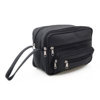 SASZETKA męska skórzana do ręki na dokumenty polska E006 XL czarna