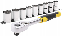 ZESTAW GRZECHOTKA 1/2" + 11 NASADEK 72-ZĘBY STMT82671-0 STANLEY