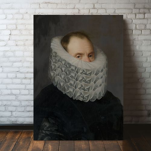 Obraz na płótnie portret biała koronka 50x70 cm na Arena.pl