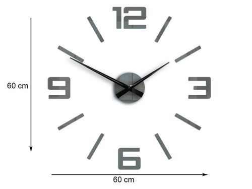 Zegar Silver szary 60 cm na Arena.pl