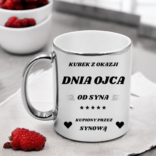 KUBEK SREBRNY PREMIUM Z NADRUKIEM DLA TATY PREZENT DZIEŃ OJCA TATA na Arena.pl