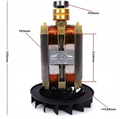 WIRNIK AGREGATU PRĄDNICA GENERATOR 230V 400V 110mm na Arena.pl