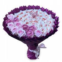 Słodki bukiet Raffaello, mydlane róże. Prezent na Urodziny, Imeniny, Ślub