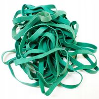 GUMKI RECEPTURKI DUŻE GRUBE SZEROKIE 80 mm x 6 mm MOCNE ZIELONE 1 KG