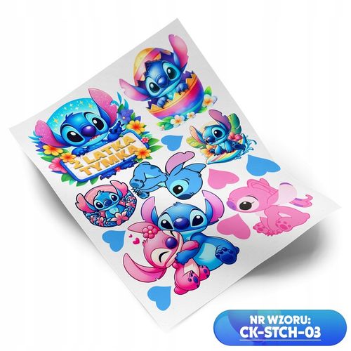 MEGA ZESTAW WYDRUK CUKROWY LILO I STITCH STICH STICZ OPŁATEK NA TORT WZORY na Arena.pl