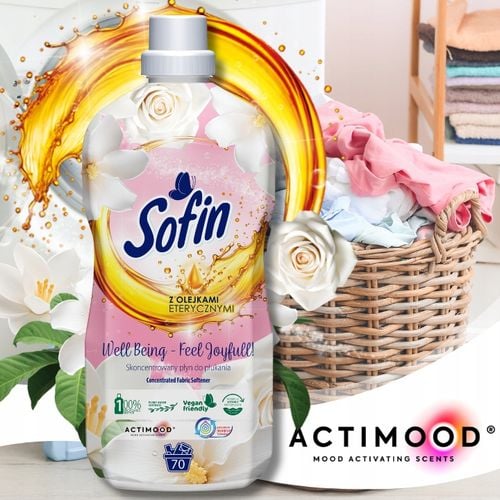 SOFIN Płyn do Płukania Tkanin Koncentrat z Olejkami MIX 1,4l x 4szt 280prań na Arena.pl
