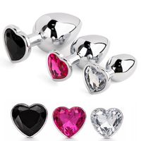 Korki analne z kryształami biżuteryjny zestaw Jewellery - Silver Heart Plug