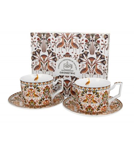 FILIŻANKA + SPODEK DUO GEOMETRIC HERON 250 ML X 2 SZT na Arena.pl