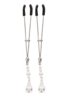 tweezers with pearls silver