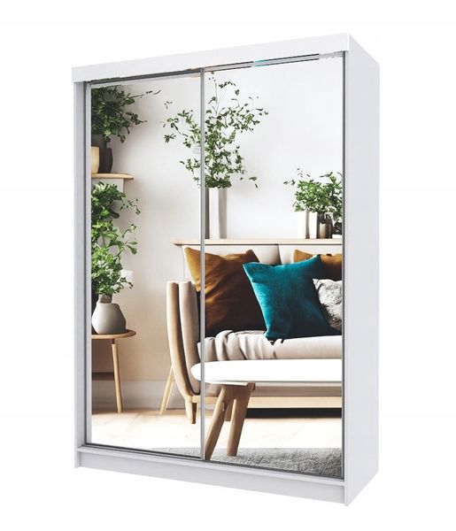 Szafa Przesuwna PARIS 150 połysk lustro zdjęcie 1