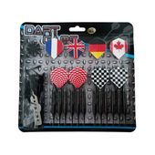 zestaw rzutek do tarcz elektronicznych 18g master black plated brass 12szt