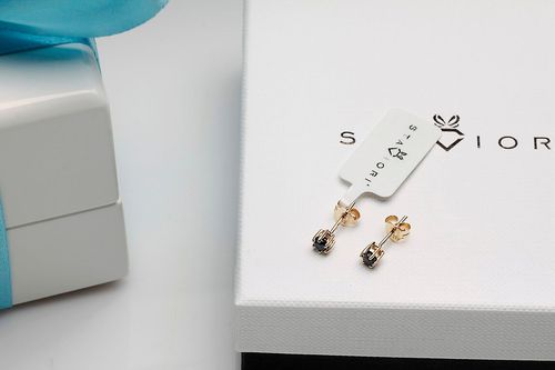 kolczyki złote z szafirami na Arena.pl