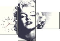 100CM 70CM ZEGAR 3 ELEM MARILYN MONROE ŚCIENNY OBRAZ