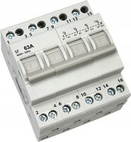 PRZEŁĄCZNIK ZASILANIA SIEĆ-AGREGAT 4P 63A 1-0-2